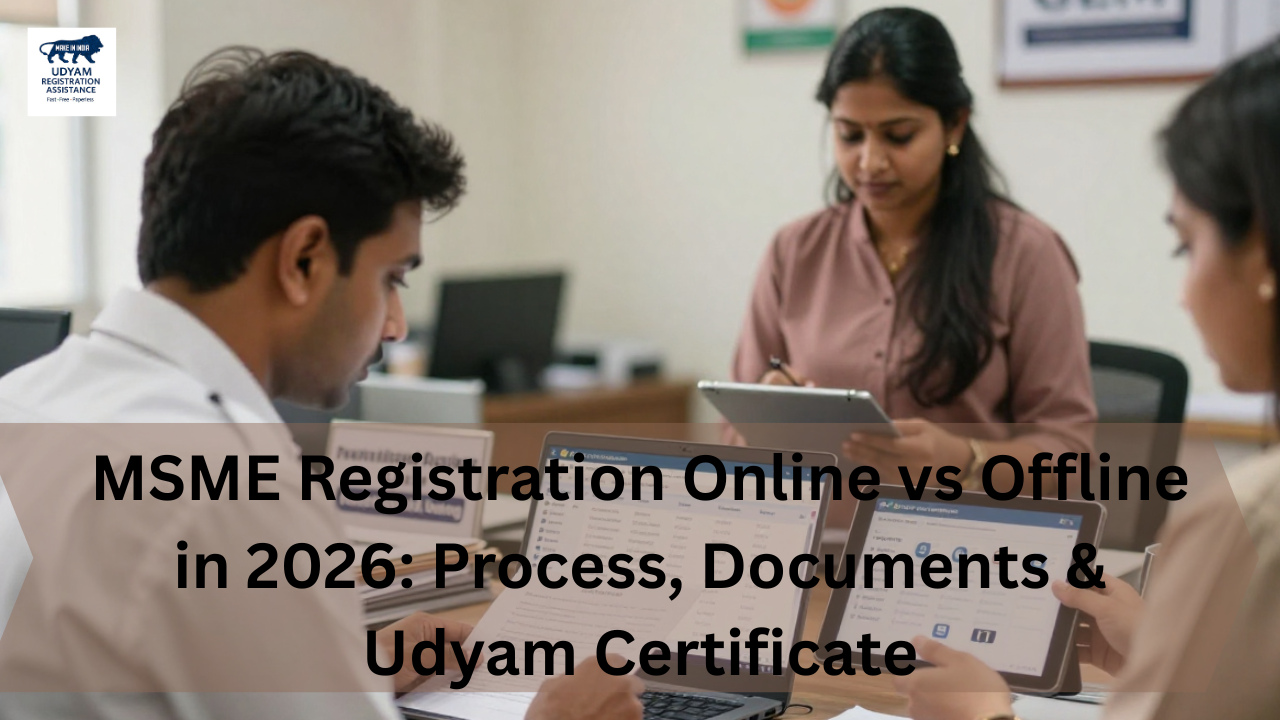 MSME Registration Online vs Offline in 2026: Process, Documents & Udyam Certificate